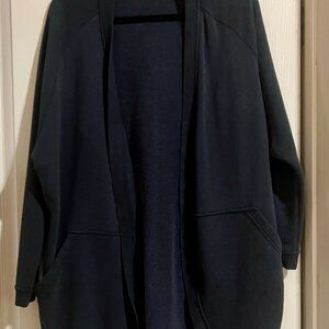 Nike Sportswear Black Duster Sweatshirt - Medium - Longline